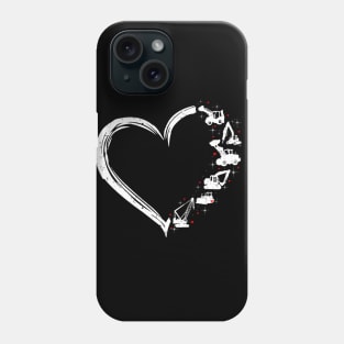 heavy equitment heart shirt Phone Case