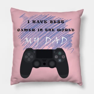 gamer dad gift Pillow