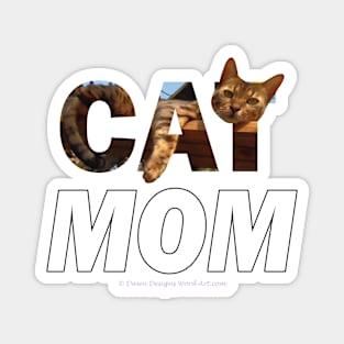 Cat mom - Bengal cat oil painting word art Magnet