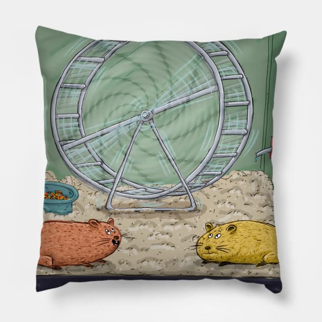 Self-Driving Hamster Wheel Pillow by macccc8