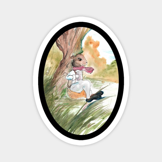 Ratty watercolour painting 02/02/23 - Children's book inspired designs Magnet by STearleArt