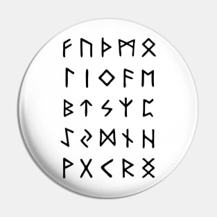 Viking Runes Symbols Pin