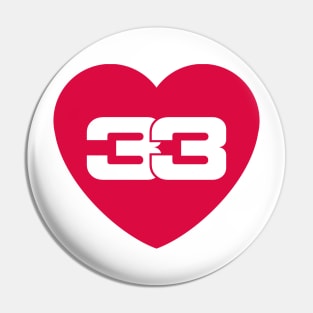 Heart 33 Max Verstappen Formula One Pin