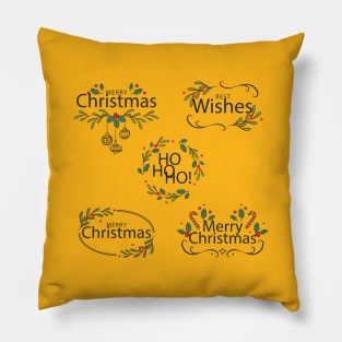 Christmas Badges Pillow