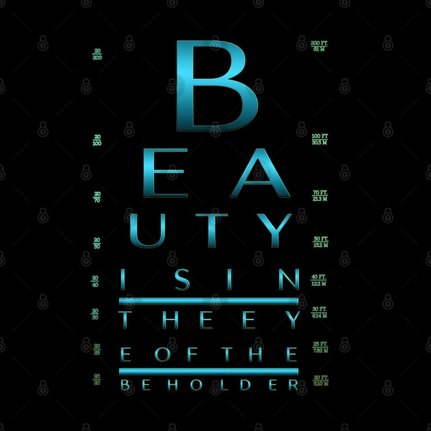 Beauty is in the eye of the beholder. / Custom Eye Chart by LanaBanana