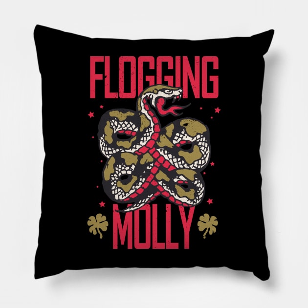 Flogging Molly Celtic punk band Pillow by VizRad