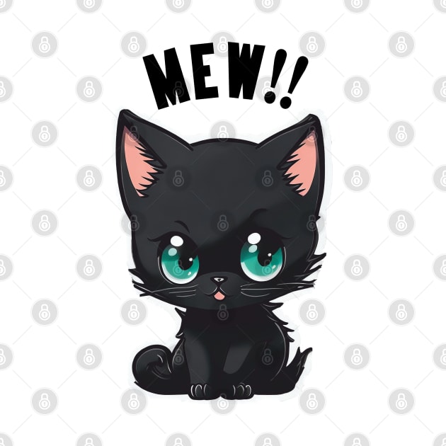 Suuper Cute Black Kitten. MEW!! by Cute Anime Cats