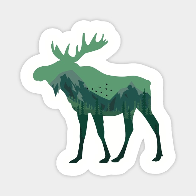 moose lover,moose gift animal moose nature in alaska elk Magnet by mezy