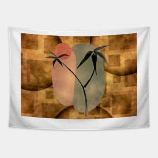 Bamboo Botanical Modern Art Tapestry