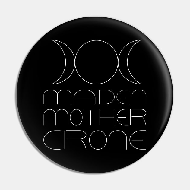 Maiden Mother Crone, Tripple Goddess Wicca | Pagan Symbol Pin by FlyingWhale369