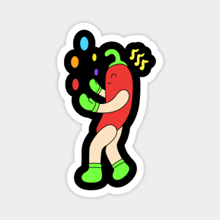 Cute chili juggler Magnet