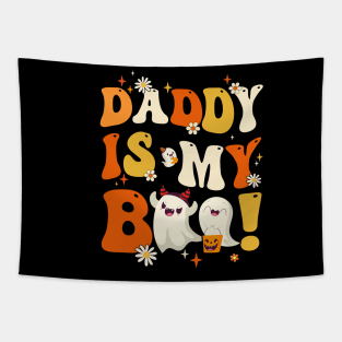 Groovy Daddy Is My Boo Halloween Boys Girls Kids Youth Tapestry