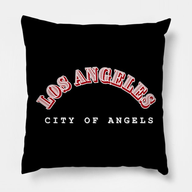 Los Angeles: City of Angels Pillow by Heartfeltarts