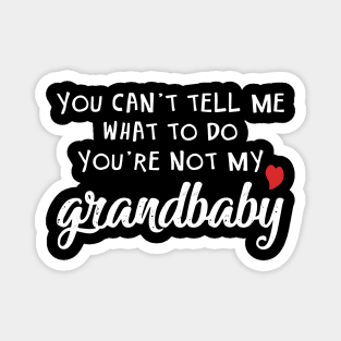 Grandbaby Gift - You Can't Tell Me What To Do You're Not My Grandbaby Magnet