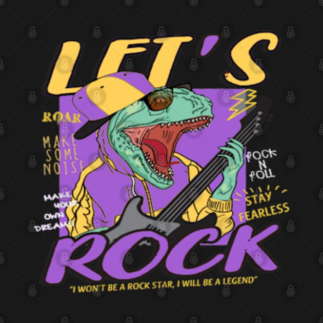 let's rock dinosaur design - Gifts by kedesign1