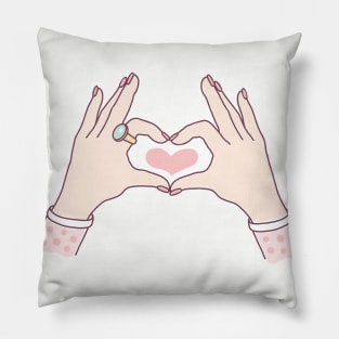 Hands Heart Shape Pillow