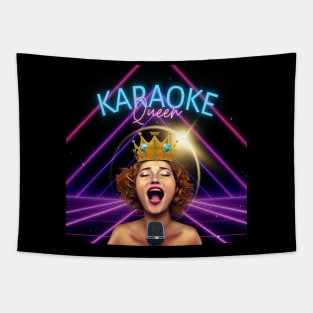 Karaoke Queen design, gift mugs, apparel, hoodies, t-shirts, shirts Tapestry