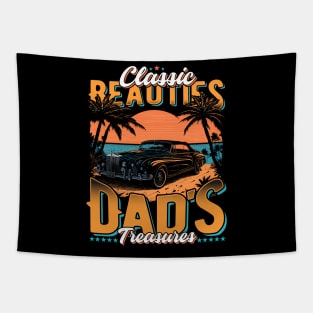 Classic Beauties Dad's Treasure | Vintage Legends Of The Road | The Best Classic Car Tapestry