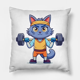 Workout Cat Pillow