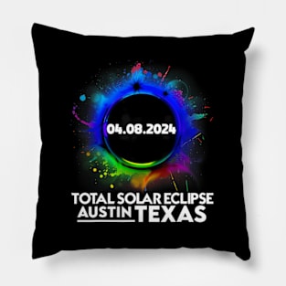 Total Solar Eclipse Austin Texas April 8 2024 Totality Pillow