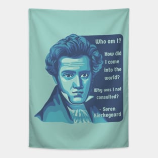 Søren Kierkegaard Portrait and Quote Tapestry