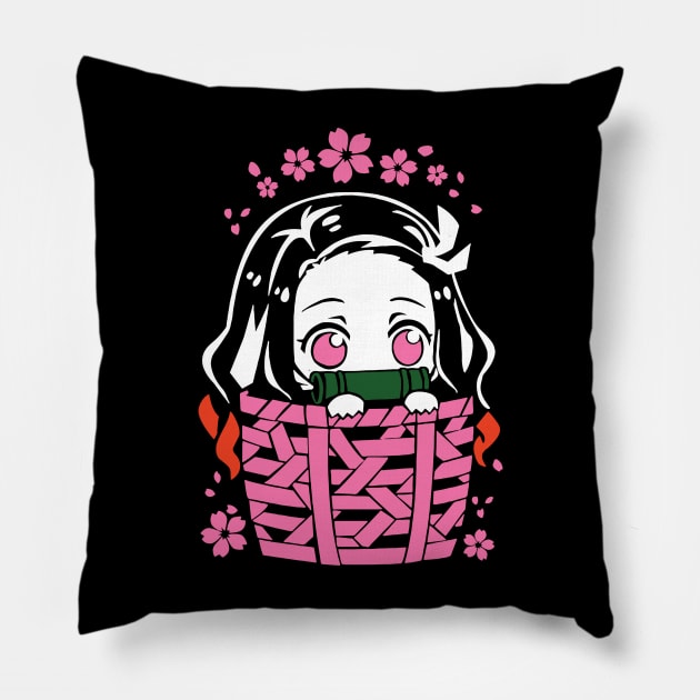 Nezuko Fanart Demon Slayer Pillow by QT-Shirt