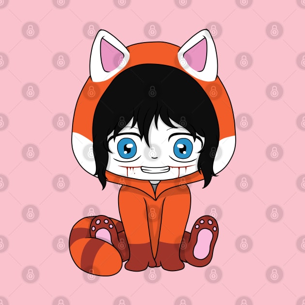 creepypasta red panda (jeff the killer) by LillyTheChibi