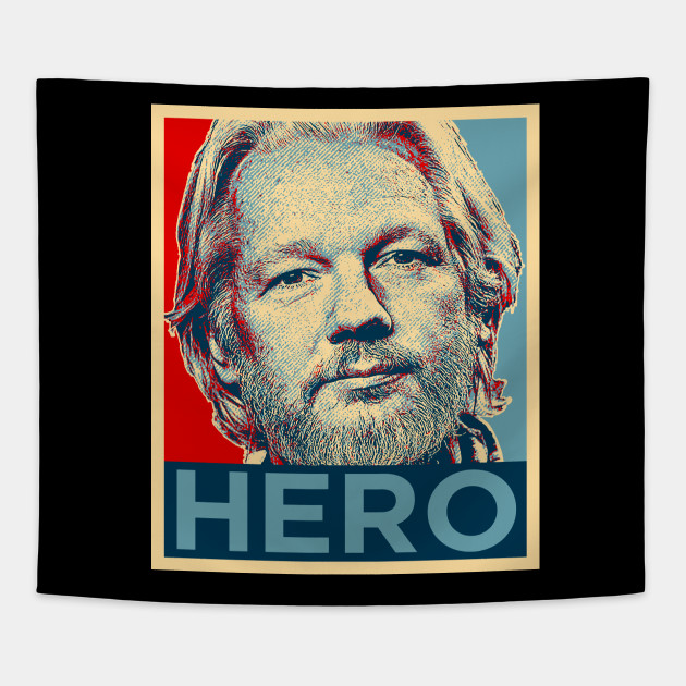 Julian Assange Hero Wikileaks Assange Tapestry Teepublic Au