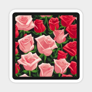 A Vibrant Valentine's Day Rose Decoration Magnet