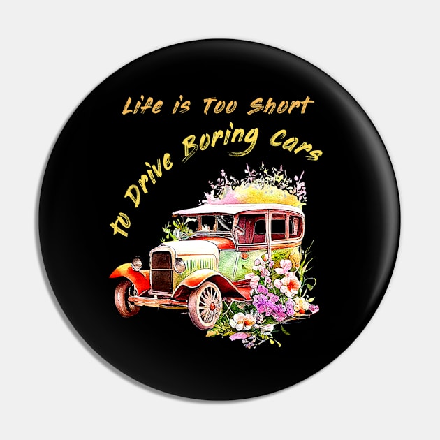 Vintage Antique Nostalgic Car Pin by STYLISH CROWD TEES