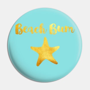 Beach Bum and starfish Pin