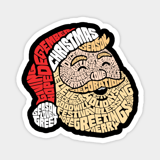 Santa Claus Face Magnet by ThyShirtProject - Affiliate