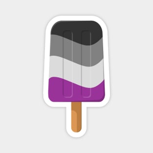 Asexual Pride Flag Ice Pop Vector Magnet