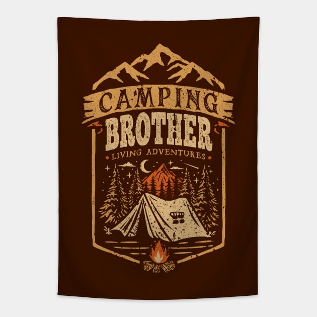 Camping Brother Tapestry by Olipop