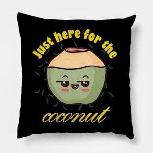 Just Here For The Coconut Pillow