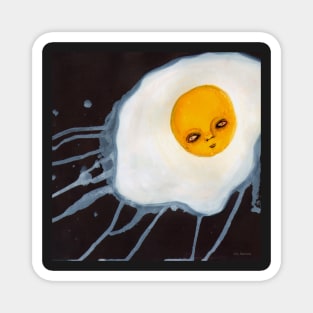 Egg Outsider Art Acrylic Painting Abstract Artwork Magnet