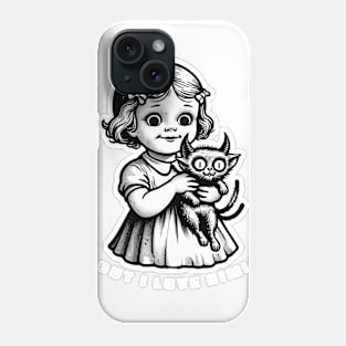 Demon Cat But I Love Him Funny Cat Owner Mom, Dad Birthday Phone Case