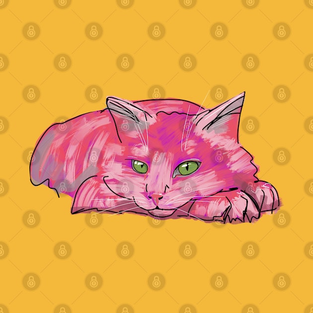 Cotton Candy Cat by ElsewhereArt