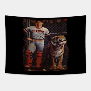 Lance Parrish in Detroit Tigers Tapestry