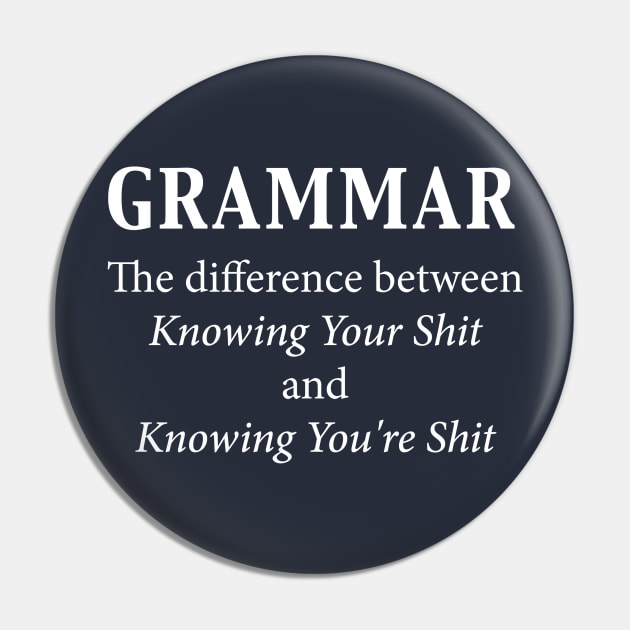 Grammar Pin by n23tees