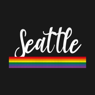 Seattle, Washington - WA Pride Simple Rainbow T-Shirt