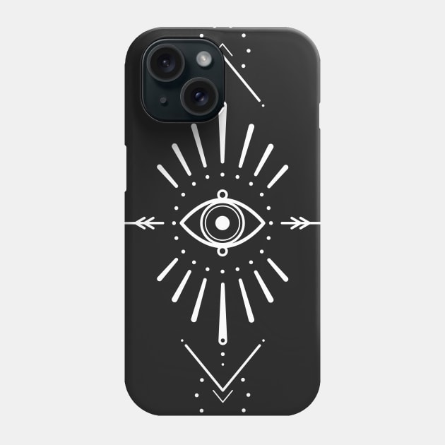 Evil Eye Monochrome Phone Case by NaylaSmith