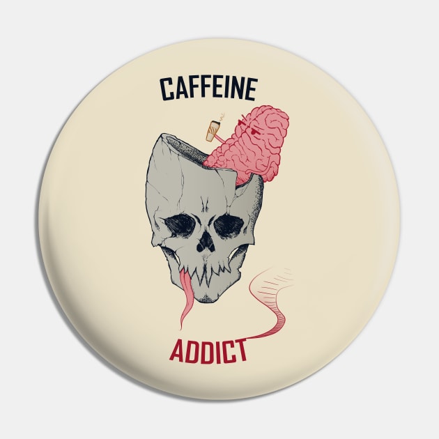 Caffeine Addict Pin by Ghostlyboo