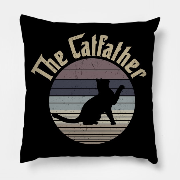 The CatFather Pillow by Zen Cosmos Official