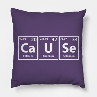 Cause (Ca-U-Se) Periodic Elements Spelling Pillow