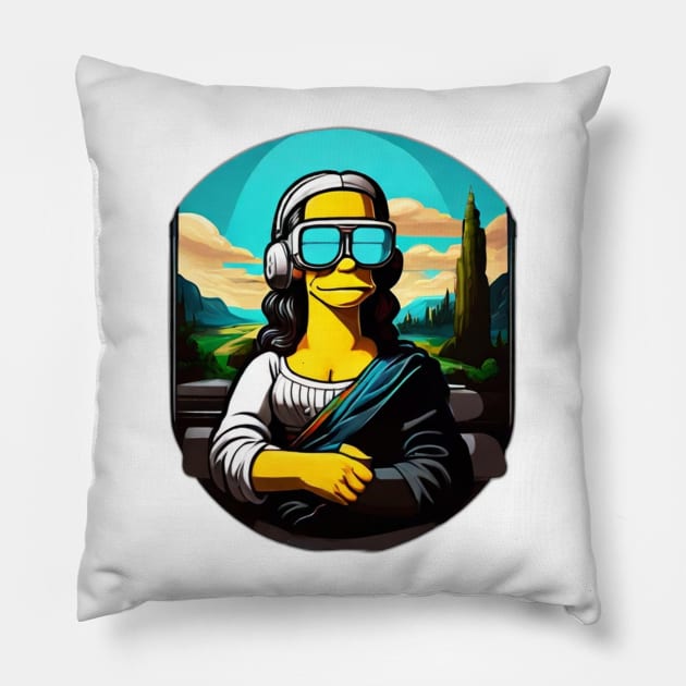 Mona Lisa VR Pillow by NB-Art