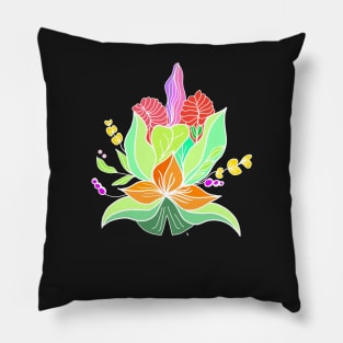 Flower red Tropical palms cute Pillow