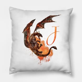 Drachen Buchstabe J Pillow