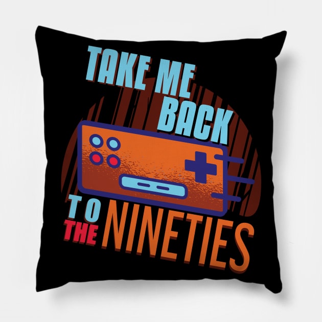 Take Me Back To The Nineties Pillow by CrissWild