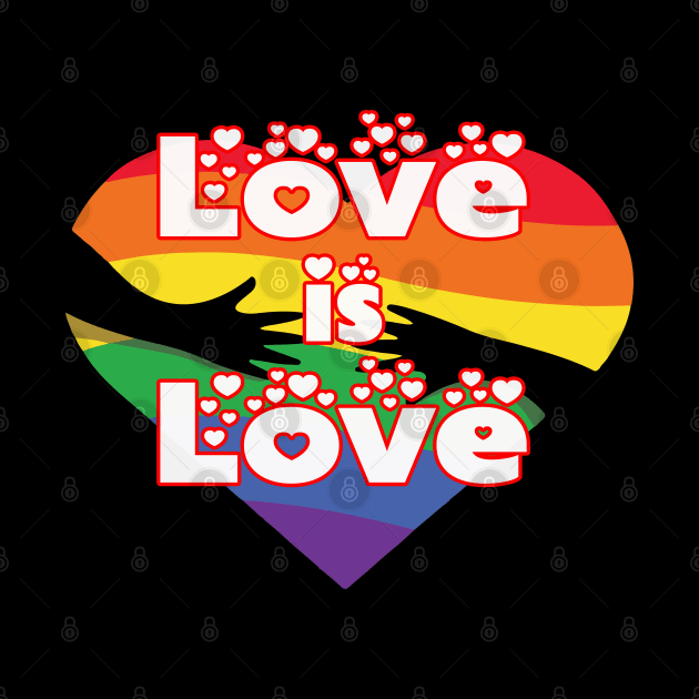 Love Is Love LGBT Rainbow by Christyn Evans